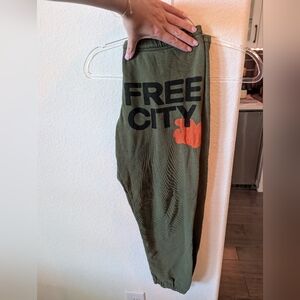Free City olive Green women's Sweatpants